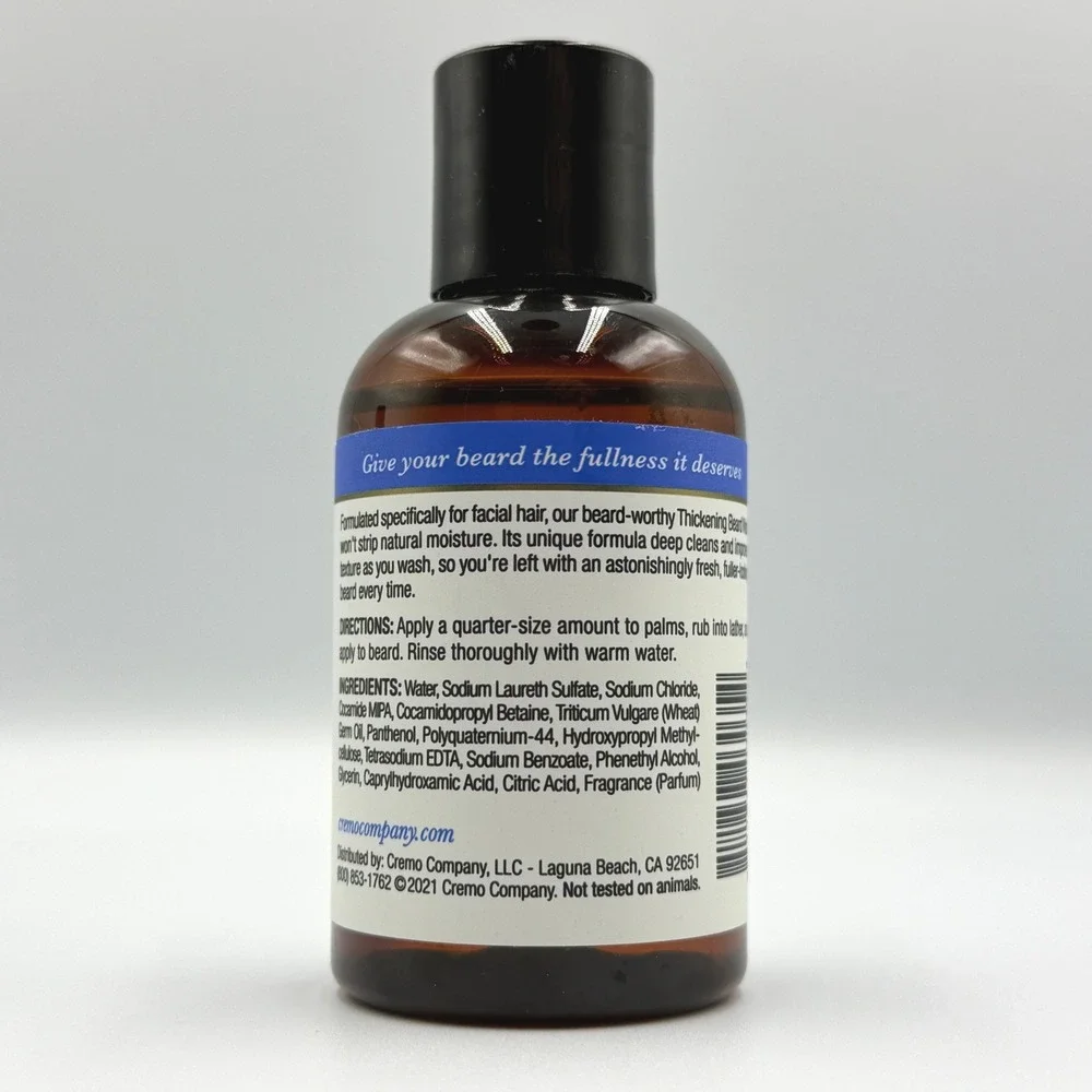 Cremo Thickening Beard Wash Mens 4oz Lot of 2 Fuller Looking Formula **NEW**